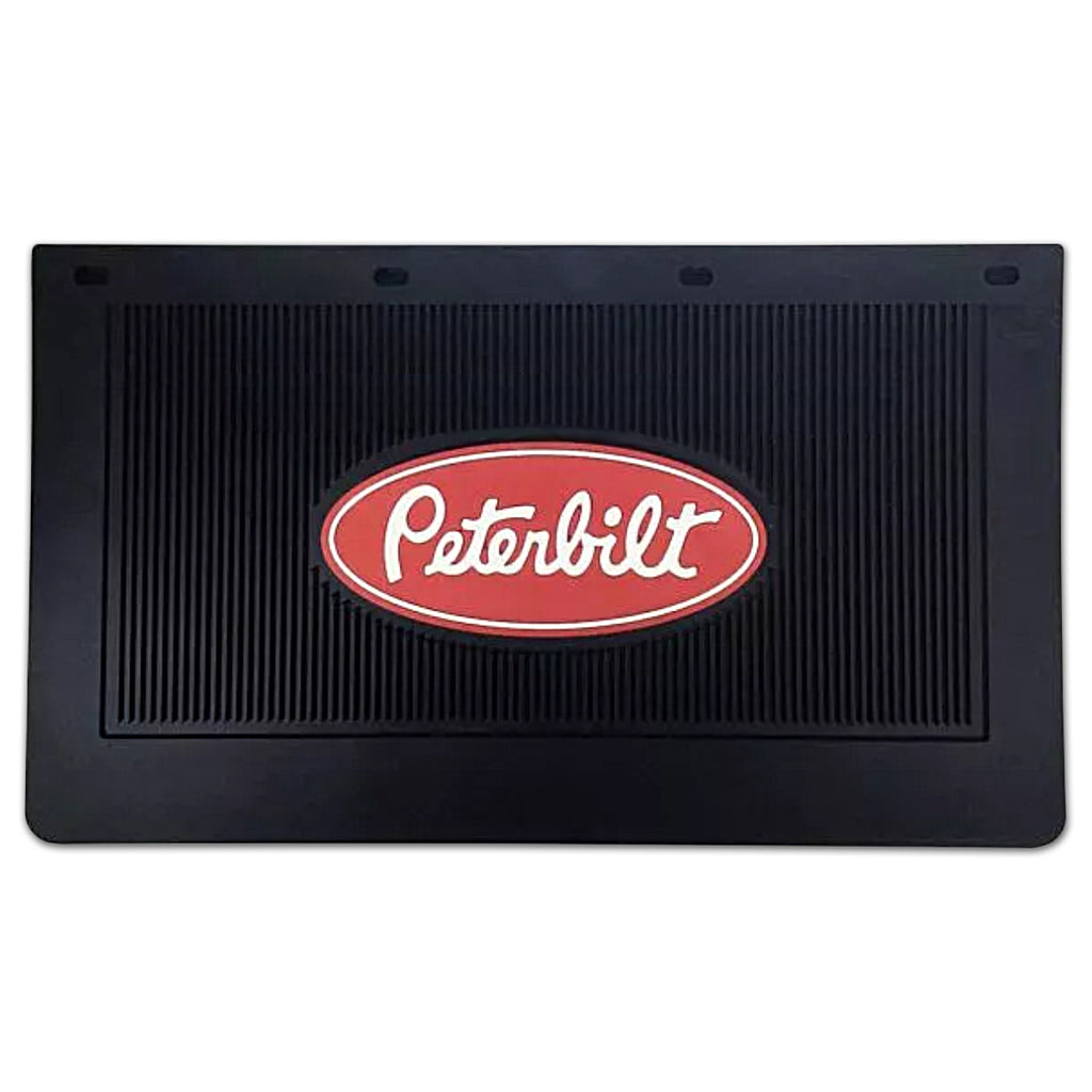 24" x 14" x .25" "Vintage" Peterbilt Color Logo Battery Box Rubber Mud Flap