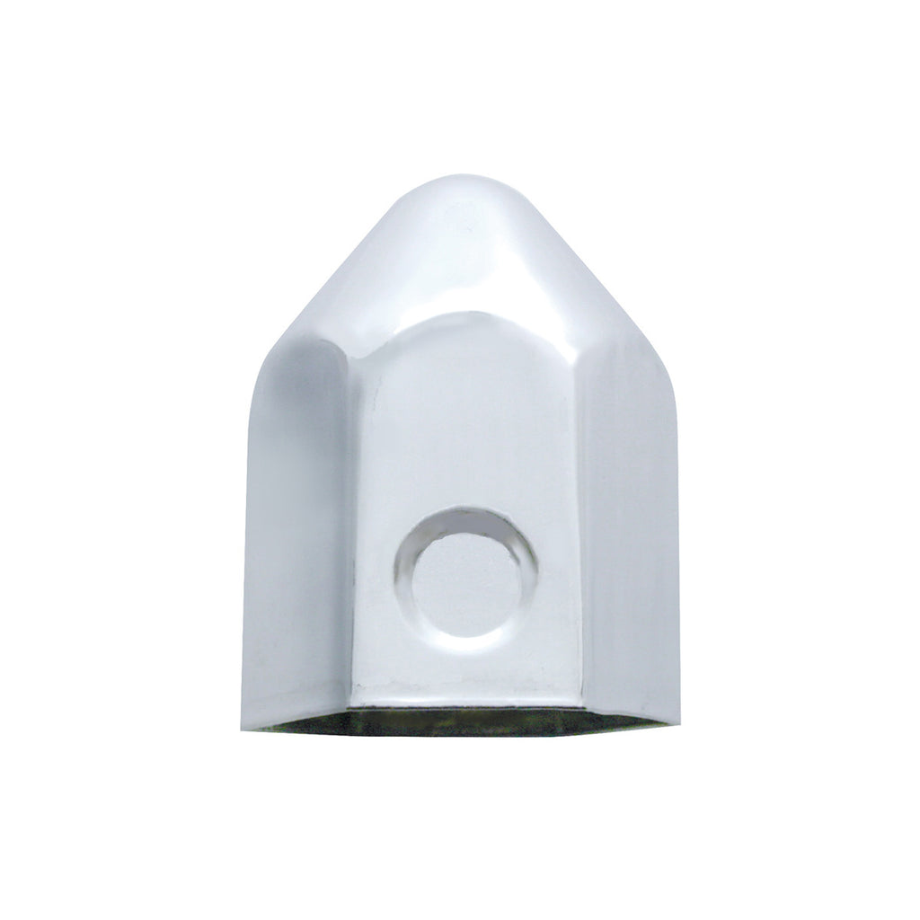 United Pacific - 1-1/2" X 2-1/4" Chrome Steel Pointed Nut Cover (Individual or 10 Pack)