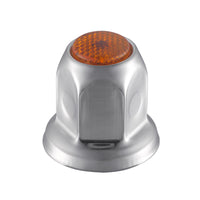 33mm X 2" Chrome Steel Standard Nut Cover w Flange Individual or 50 Pack (Chrome, Amber, Red or Blue)