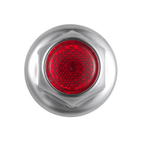 33mm X 2" Chrome Steel Standard Nut Cover w Flange Individual or 50 Pack (Chrome, Amber, Red or Blue)