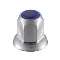 33mm X 2" Chrome Steel Standard Nut Cover w Flange Individual or 50 Pack (Chrome, Amber, Red or Blue)