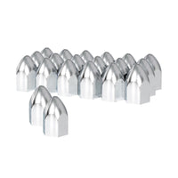1-1/2" X 2-3/4" Chrome Plastic Bullet Nut Covers - Push-On (Individual, 20 Pack or 60 Pack)