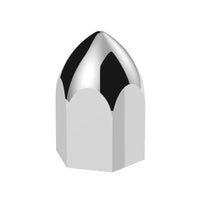 1-1/2" X 2-3/4" Chrome Plastic Bullet Nut Covers - Push-On (Individual, 20 Pack or 60 Pack)
