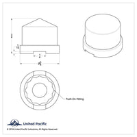 7/16" X 3/4" Chrome Plastic Pointed Nut Cover - Push-On (Individual or 10 Pack)