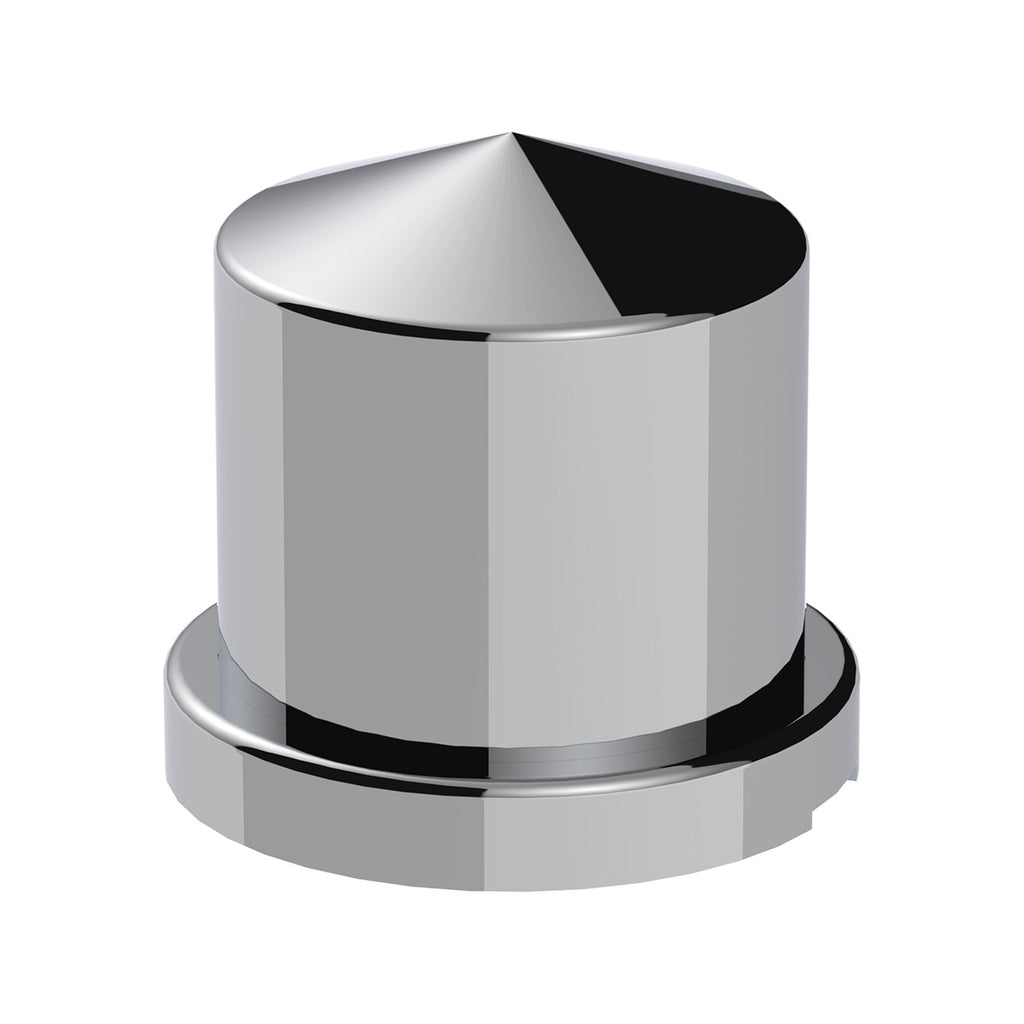 United Pacific - 15/16" X 1-1/2" Chrome Plastic Pointed Nut Cover - Push-On (Individual or 10 Pack)
