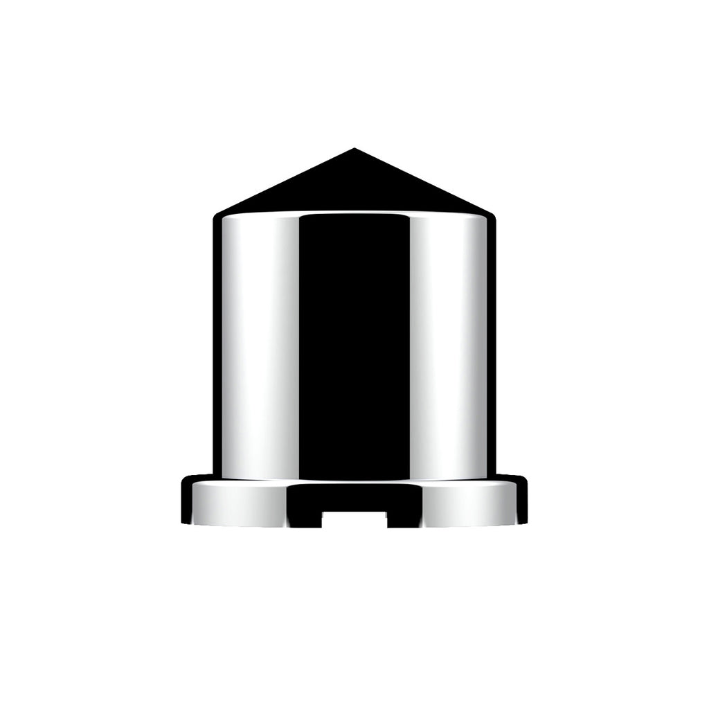1-1/8" X 1-7/8" Chrome Plastic Pointed Nut Cover - Push-On (Individual or 10 Pack)