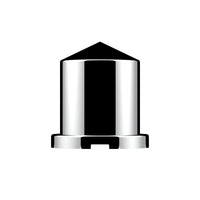 1-1/8" X 1-7/8" Chrome Plastic Pointed Nut Cover - Push-On (Individual or 10 Pack)
