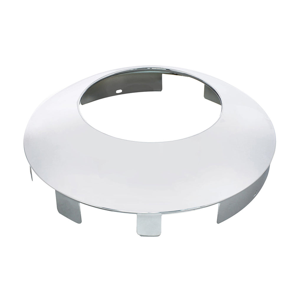 United Pacific - Universal Chrome Front Hubcap With Hubometer Hole - 1" or 7/16" Lip