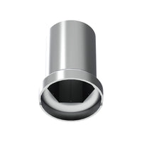33mm X 3-3/16" Chrome Plastic Pointed Nut Covers With Flange - Push-On (20 Pack)