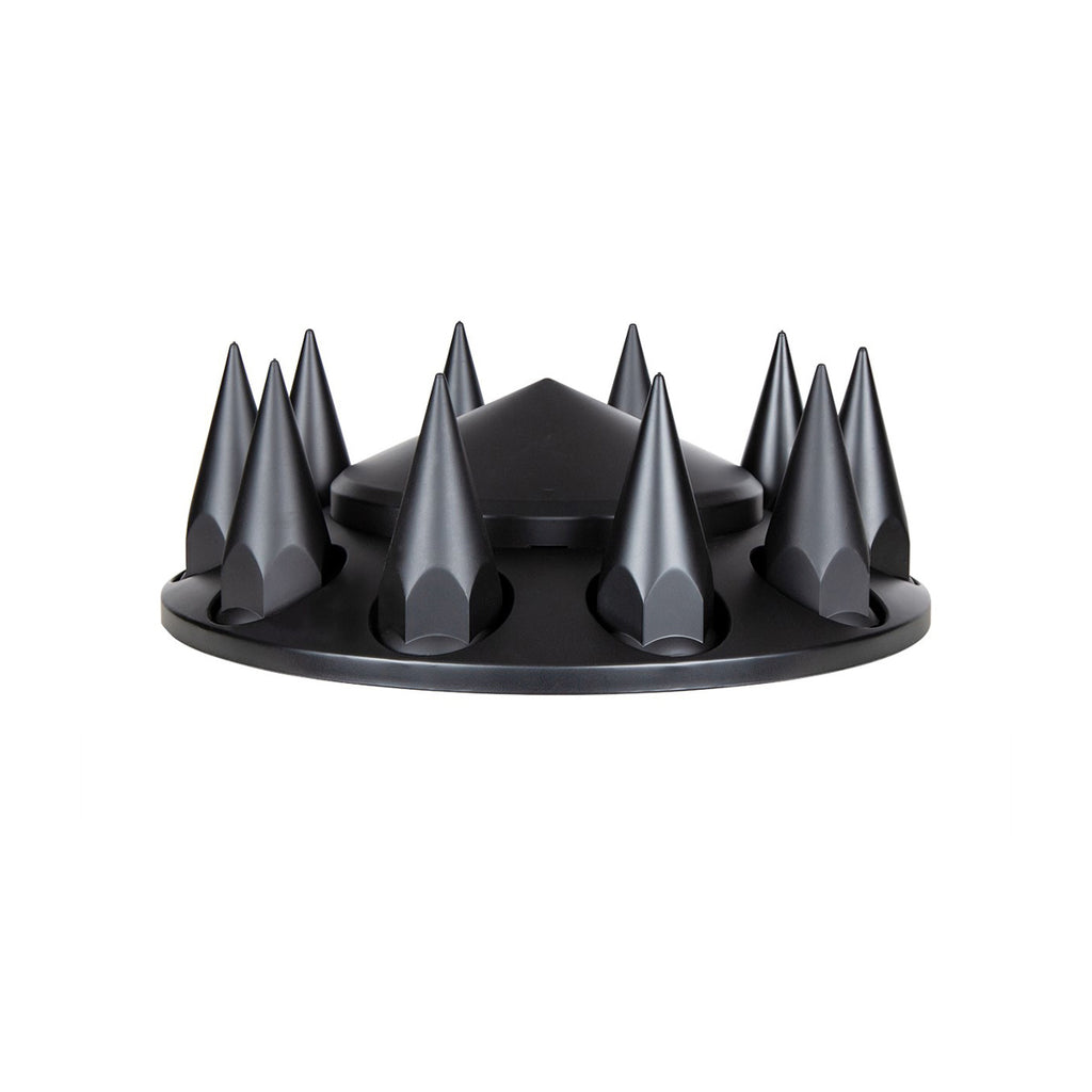 United Pacific - Pointed Front or Rear Axle Cover With 33mm Spike Thread-On Nut Covers - Matte Black