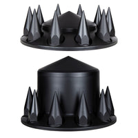 United Pacific - Pointed Front or Rear Axle Cover With 33mm Spike Thread-On Nut Covers - Matte Black