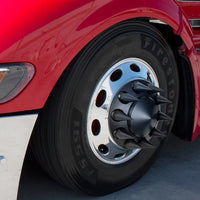 United Pacific - Pointed Front or Rear Axle Cover With 33mm Spike Thread-On Nut Covers - Matte Black