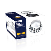 United Pacific - Pointed Front or Rear Axle Cover With 33mm Spike Thread-On Nut Covers - Matte Black