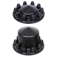 United Pacific - Pointed Front or Rear Axle Cover With 33mm Standard Thread-On Nut Covers - Matte Black