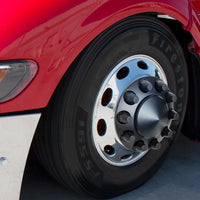 United Pacific - Pointed Front or Rear Axle Cover With 33mm Standard Thread-On Nut Covers - Matte Black