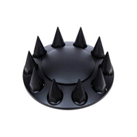 United Pacific - Dome Front or Rear Axle Cover With 33mm Spike Thread-On Nut Covers - Matte Black