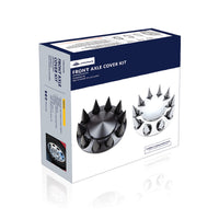 United Pacific - Dome Front or Rear Axle Cover With 33mm Spike Thread-On Nut Covers - Matte Black