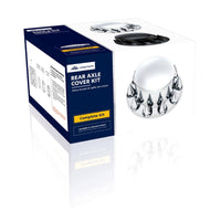 United Pacific - Dome Front or Rear Axle Cover With 33mm Spike Thread-On Nut Covers - Matte Black