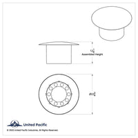 United Pacific - Aero Full-Moon Rear Axle Cover Kit - Matte Black, Indigo Blue or Candy Red