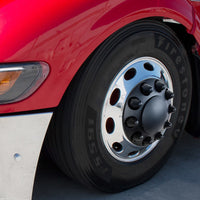 United Pacific - Dome Front Axle Cover With 1-1/2" Push-On Nut Covers - Matte Black