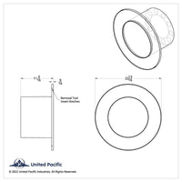 United Pacific - Flat Aero Rear Axle Cover Kit (Chrome or Matte Black)