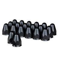 1-1/2" X 2-3/4" Matte Black Painted Plastic Bullet Nut Covers (Black) - Push-On (Individual, 20 or 60 Pack)