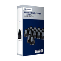 1-1/2" X 2-3/4" Matte Black Painted Plastic Bullet Nut Covers (Black) - Push-On (Individual, 20 or 60 Pack)