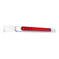 Chrome Top Mud Flap Plate With 11 LED 17" Light Bar & Bezel (Various Colors)