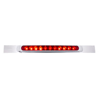 Chrome Top Mud Flap Plate With 11 LED 17" Light Bar & Bezel (Various Colors)