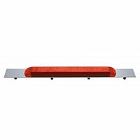 United Pacific - Chrome Top Mud Flap Plate With 11 LED 17" Light Bar (Various Colors)