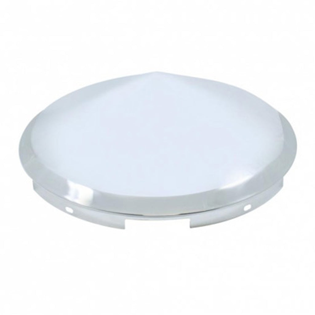 United Pacific - 5 Even Notched Stainless Steel Pointed Front Hubcap - 7/16" Lip