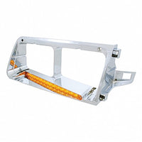 14 LED Headlight Bezel For 1989-2009 Freightliner FLD - Driver or Passenger Side (Amber LED/Amber)