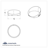 United Pacific - Chrome Inner Headlight Bezel For 1996-2010 Freightliner Century (Driver or Passenger Side)