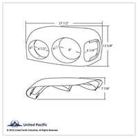 United Pacific - Black Headlight Bezel For 1996-2004 Freightliner Century (Driver or Passenger Side)