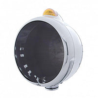Chrome Guide 682-C Headlight No Bulb With Dual Mode LED Signal (Amber or Clear Lens)