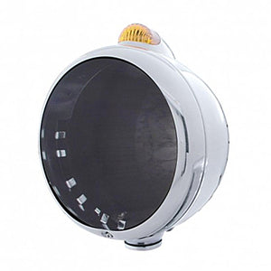 Chrome Guide 682-C Headlight No Bulb With Dual Mode LED Signal (Amber or Clear Lens)