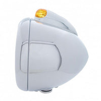 Chrome Guide 682-C Headlight No Bulb With Dual Mode LED Signal (Amber or Clear Lens)