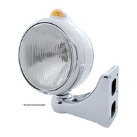 Chrome Guide 682-C Headlight H4 & Dual Mode LED Signal - Amber LED (Amber or Clear Lens)