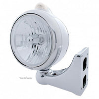 United Pacific - Chrome Guide 682-C Headlight Crystal H4 & Dual Mode LED Signal (Amber LED/Clear Lens)