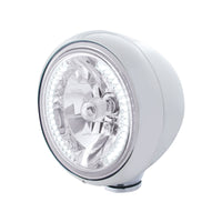 United Pacific - Chrome Guide 682-C Style Headlight H4 Bulb With 34 Amber or White LEDs