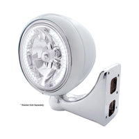 United Pacific - Chrome Guide 682-C Style Headlight H4 Bulb With 34 Amber or White LEDs