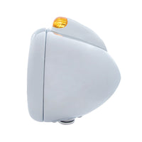 Chrome Guide 682-C Headlight H4 With Amber LED & Dual Mode LED Signal - Amber LEDs (Amber or Clear Lens)