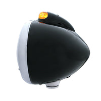 Black Guide 682-C Headlight H4 With White LED & Dual Mode LED Signal - White LEDs (Amber or Clear Lens)