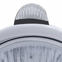 Black Guide 682-C Headlight H4 With 34 Amber or White LEDs & LED Signal (Clear Lens)