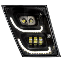 "Blackout" High Power LED Fog Light With LED DRL & Position Light For 2003-2017 Volvo VN/VNL (Driver or Passenger)