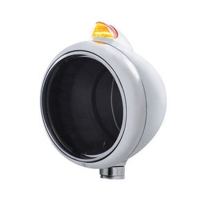 Stainless Steel Guide 682-C Headlight No Bulb & Original Style LED Signal (Amber or Clear)