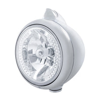 Stainless Steel Guide 682-C Headlight H4 With White LED & Original Style LED Signal (Amber or Clear Lens)