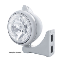 Stainless Steel Guide 682-C Headlight H4 With White LED & Original Style LED Signal (Amber or Clear Lens)