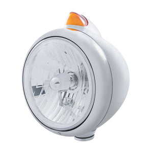 Chrome Guide 682-C Headlight Crystal H4 & Original Style Amber LED Signal (Amber or Clear) Lens