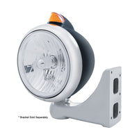 Black Guide 682-C Style Headlight Crystal H4 & Original Style Amber LED Signal (Amber or Clear Lens)